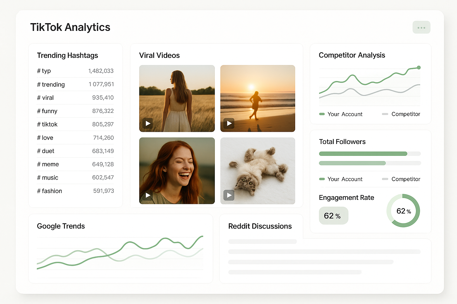 TikTok Intelligence Dashboard interface